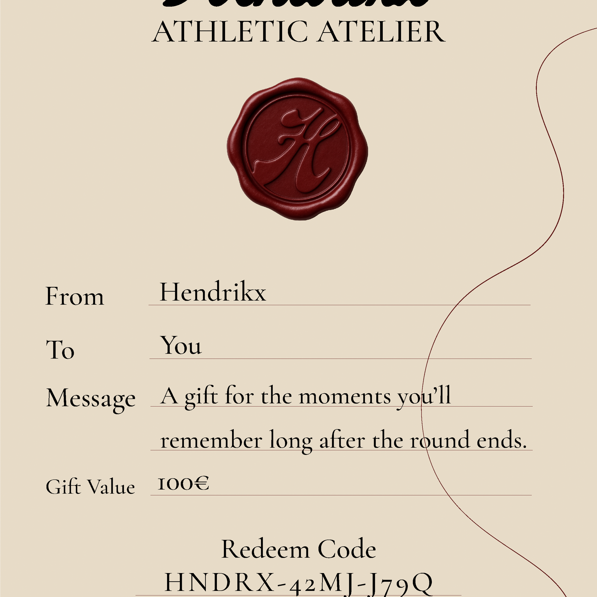 Hendrikx Athletic Atelier Gift Card